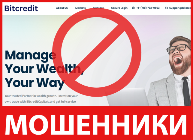 BitcreditCapitals лицевая сторона скрин