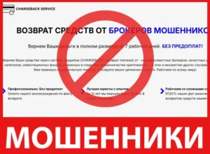 CHARGEBACK SERVICE лицевая сторона скрин