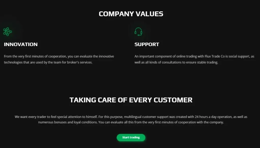 Flux Trade Co 2 скрин