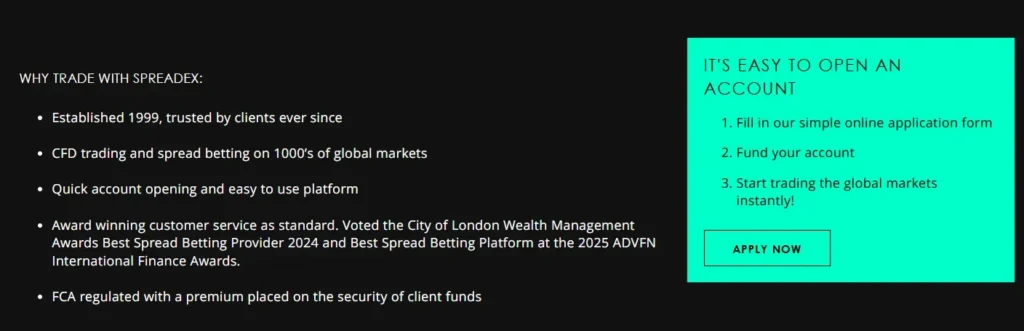 Spreadex 1 скрин