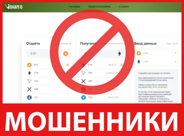 Shamio лицевая сторона скрин