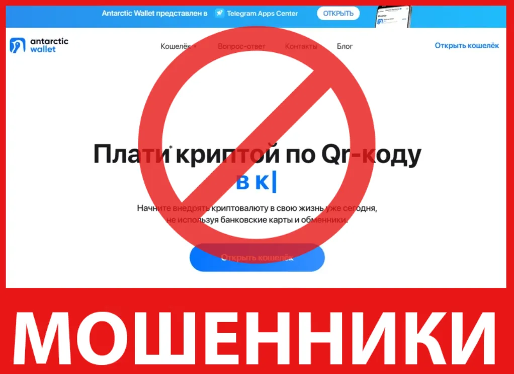 Antarctic Wallet лицевая сторона скрин