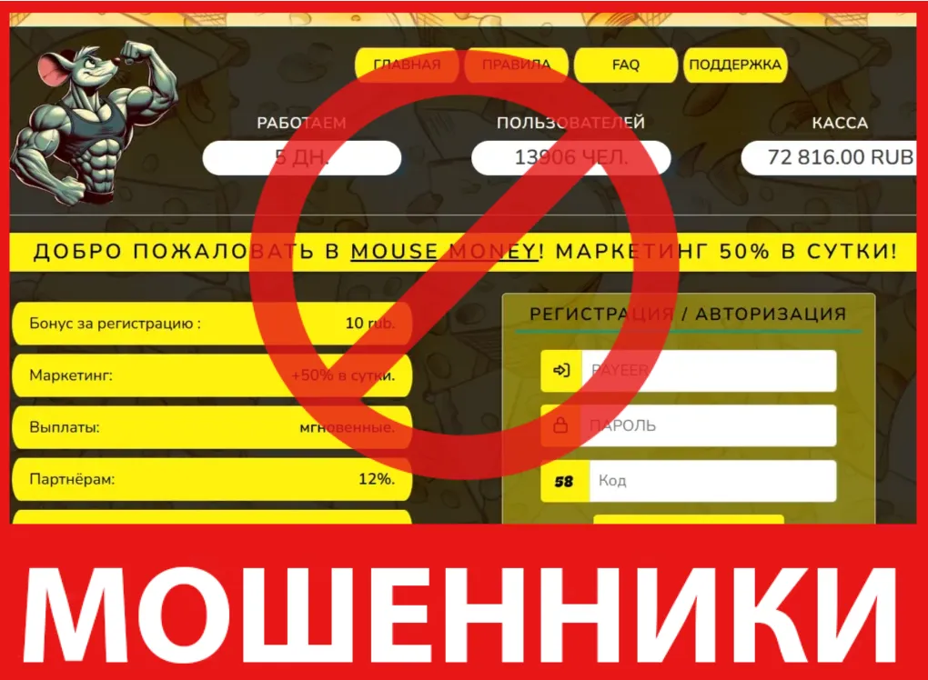 MOUSE MONEY лицевая сторона скрин