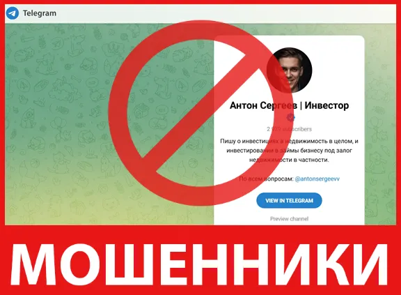 Антон Сергеев Инвестор лицевая сторона скрин