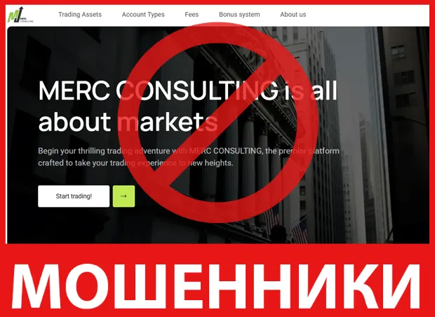 Merc Consulting лицевая сторона скрин