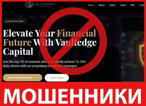 VAULTEDGE CAPITAL лицевая сторона скрин